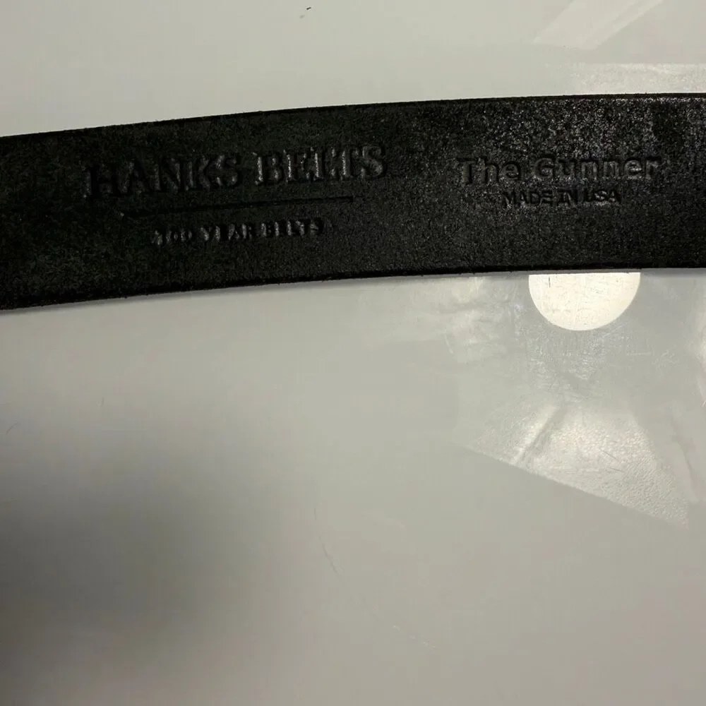 Frank’s Belts The Gunner Black Leather Belt Size 40 Made in USA